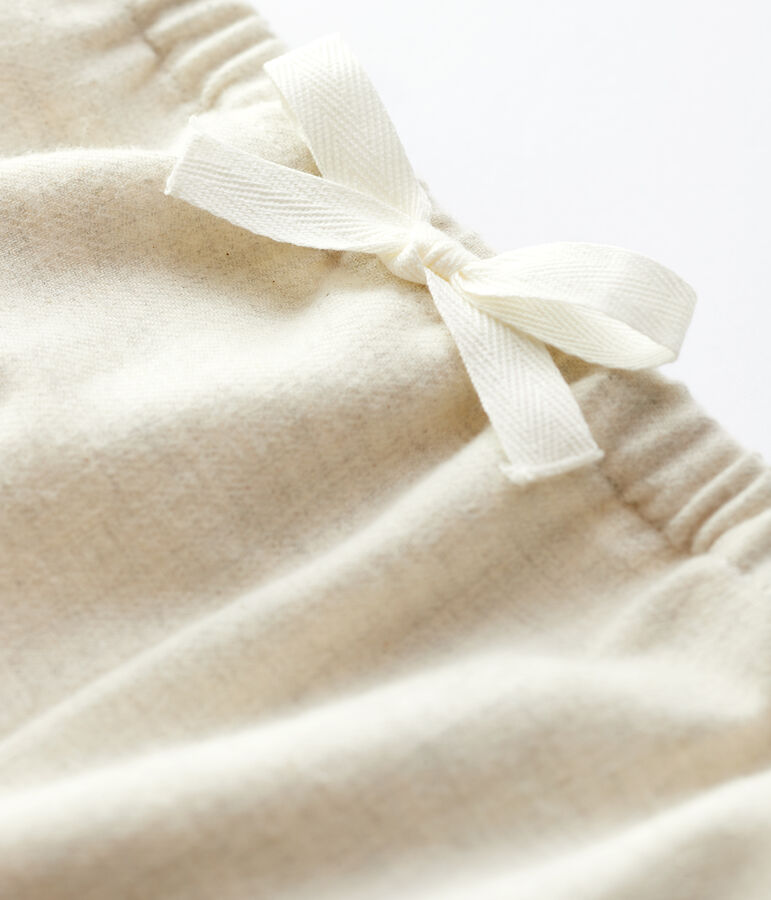 Babies' Organic Cotton Flannel Trousers beige